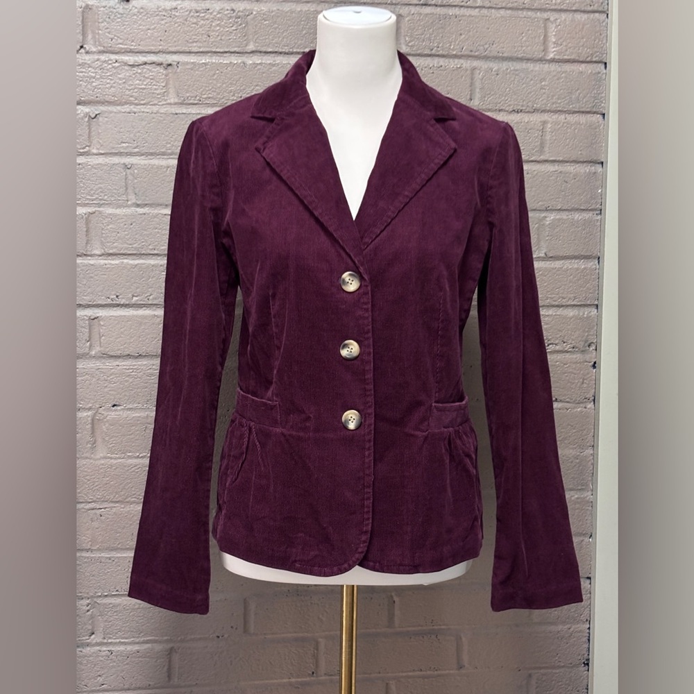Talbots NWT Plum Purple Corduroy Blazer 8